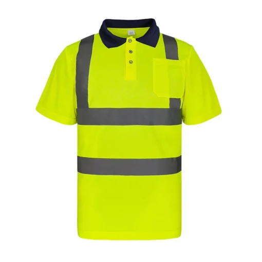Short-sleeved safety polo shirt
