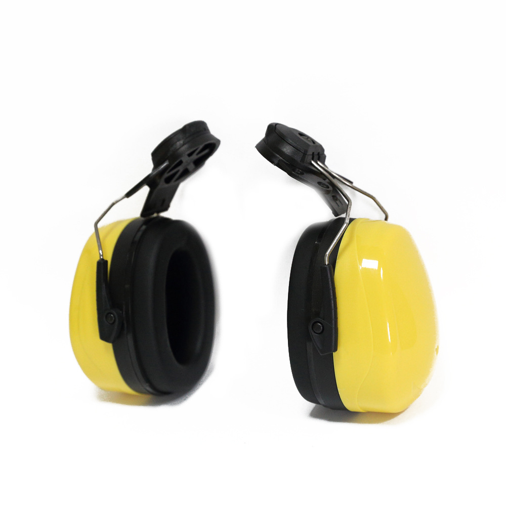 Safety helmet-style noise-canceling earplugs