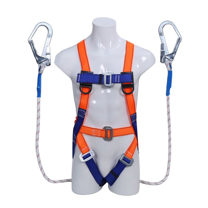 Five-point safety harness for high-altitude work